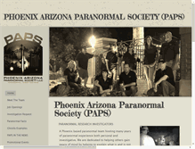 Tablet Screenshot of phoenix-arizona-paranormal-society.com